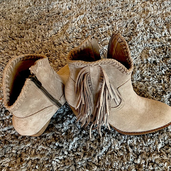 Women’s Tan Booties - Picture 1 of 3